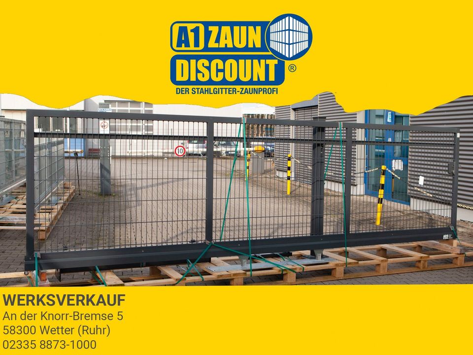 V-Star-F60 - 3500x2000 Schiebetor Handbetrieb RAL7016