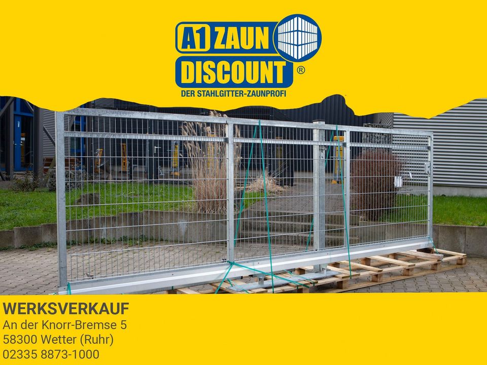 V-Star-F60 - 3500x1600 Schiebetor Handbetrieb Zink