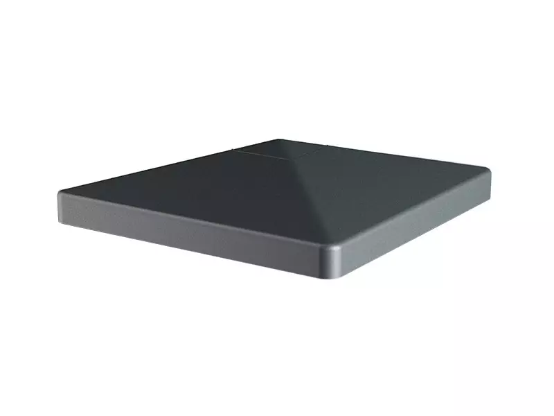 Alu-Pfostenkappe für Pfosten 90x90mm mit Pyramidenspitze | VIDUAL 