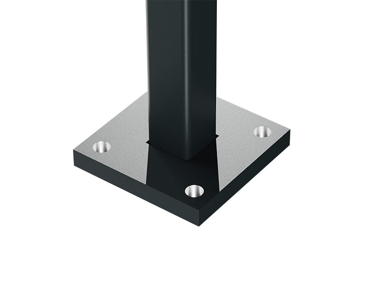 Fußplatte für Pfosten 90x90 mm zum Aufdübeln | VIDUAL 