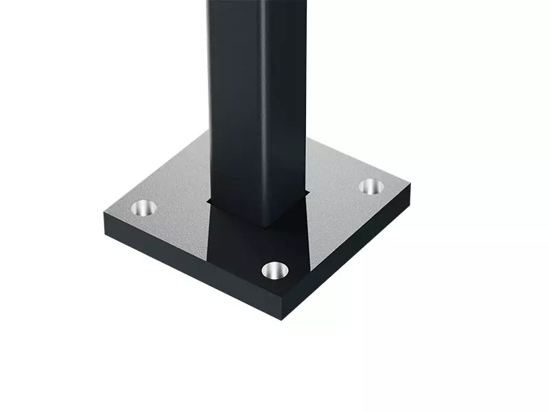 Fußplatte für Pfosten 90x90 mm zum Aufdübeln | VIDUAL 
