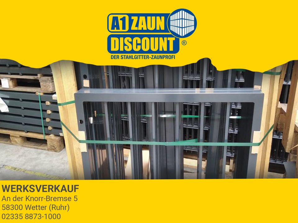 A1 Zaundiscount Gartentor Tür Quadratrohr 80 x 100 cm Flügeltor