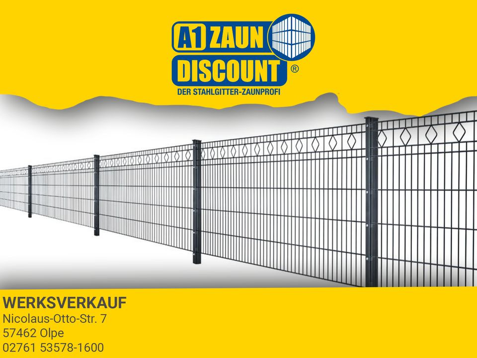 Doppelstabmattenzaun Residenz Girona 1006 Zaunpaket z. B. 10m