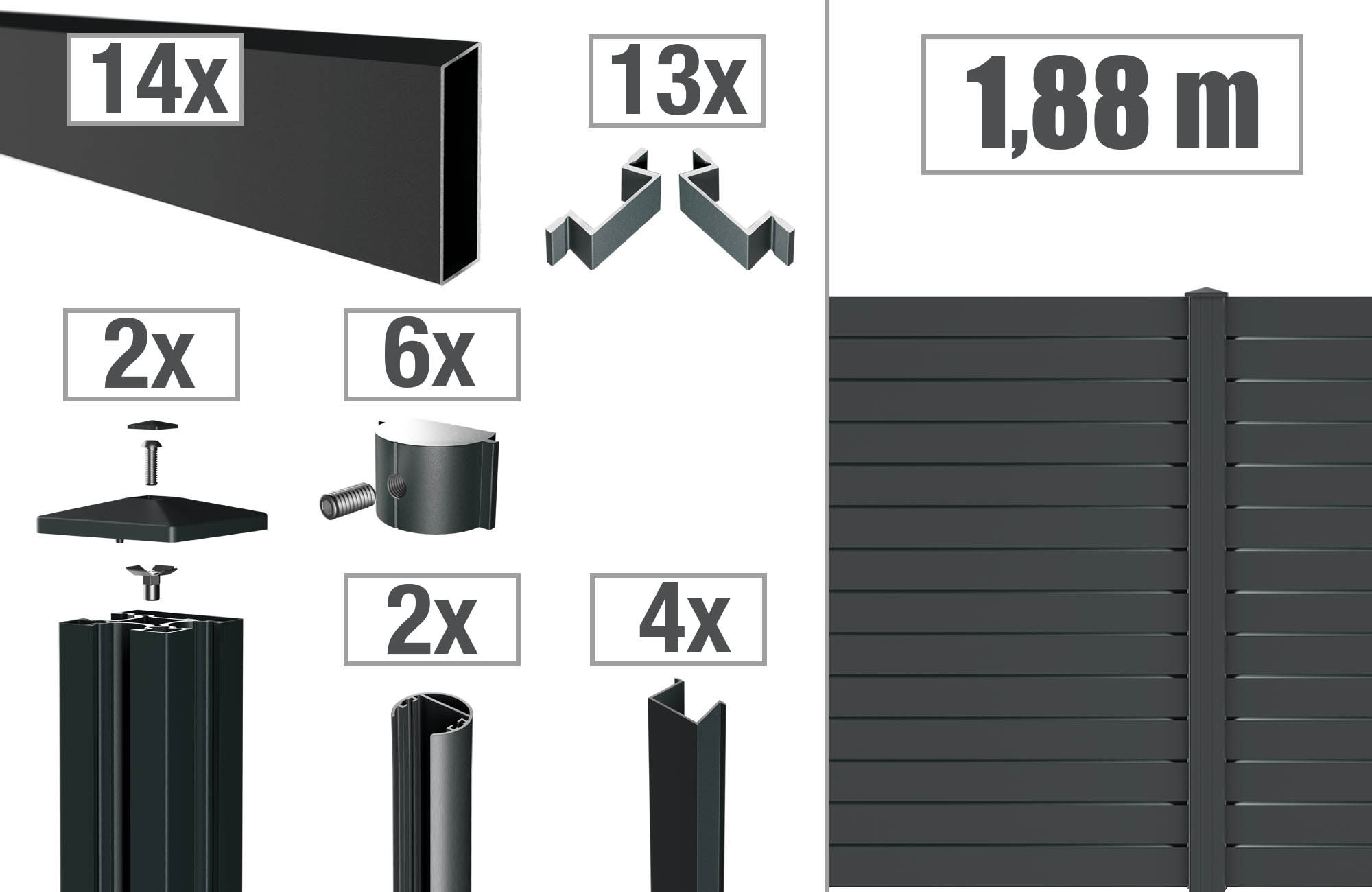 Zaunpaket VIDUAL pure