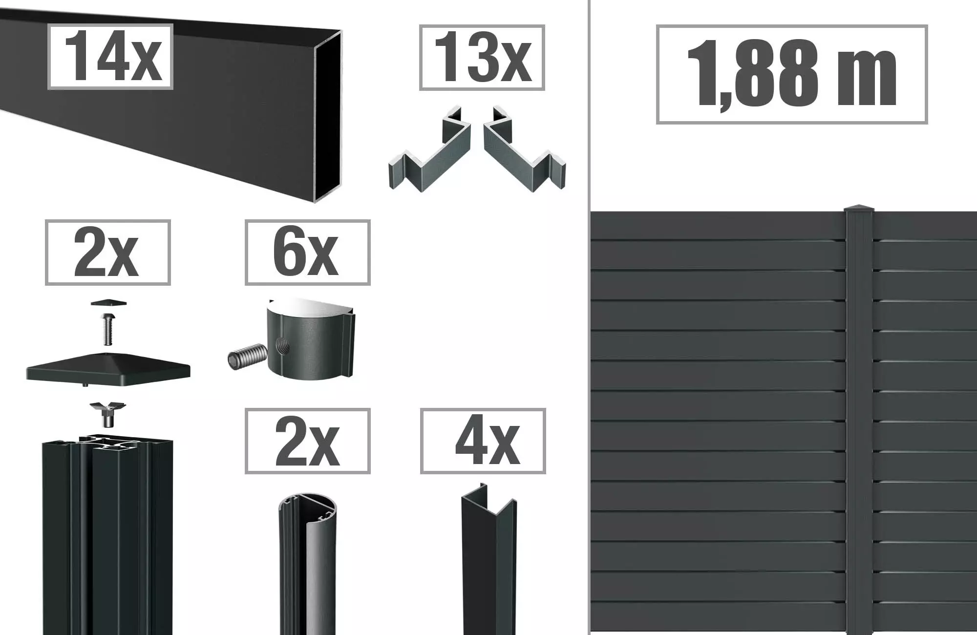 Zaunpaket VIDUAL pure