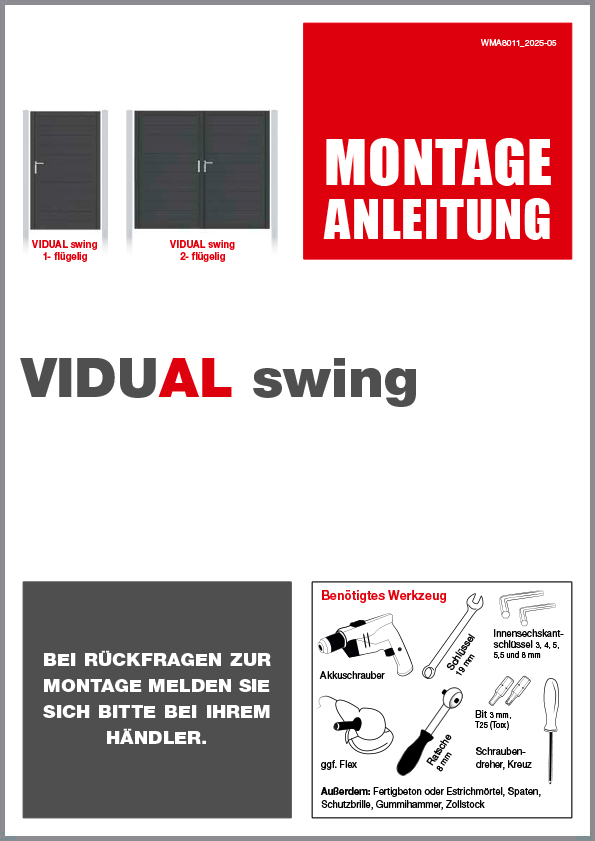 Montageanleitung für Vidual swing