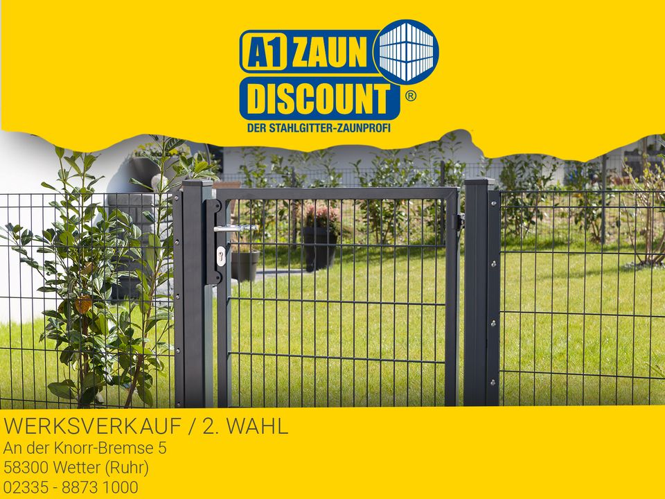 Trend Industrie Garten Tor 1m X 1m RAL 7016 anthrazit B-Ware